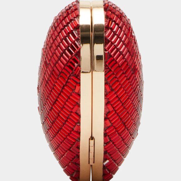 Betsey Johnson Kitsch Stole My Heart Small Crossbody Bag Red Rhinestones NWT - Picture 7 of 15